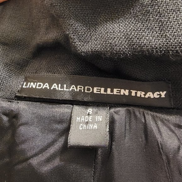 Linen With Rayon Multi Color Jacket by Linda Allard Ellen Tracy Like New! - Picture 4 of 8